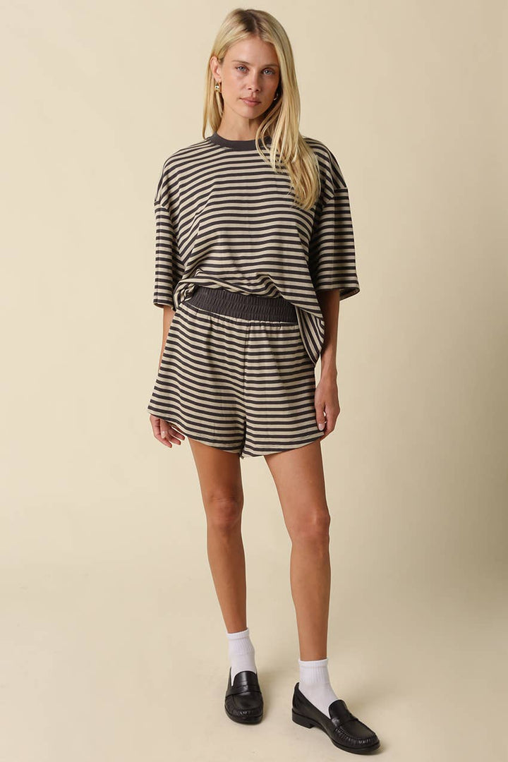 Lena Striped Relaxed-Fit Top