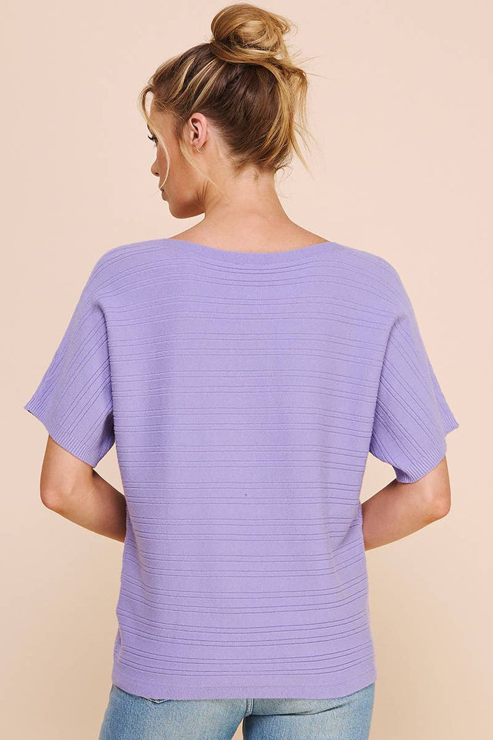 Iris Soft Rib Short Sleeve Top