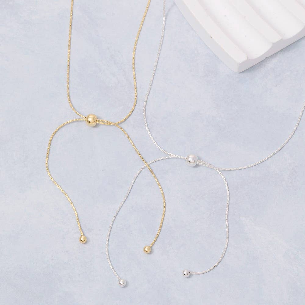 Dainty Chain Adjustable Knot Necklace