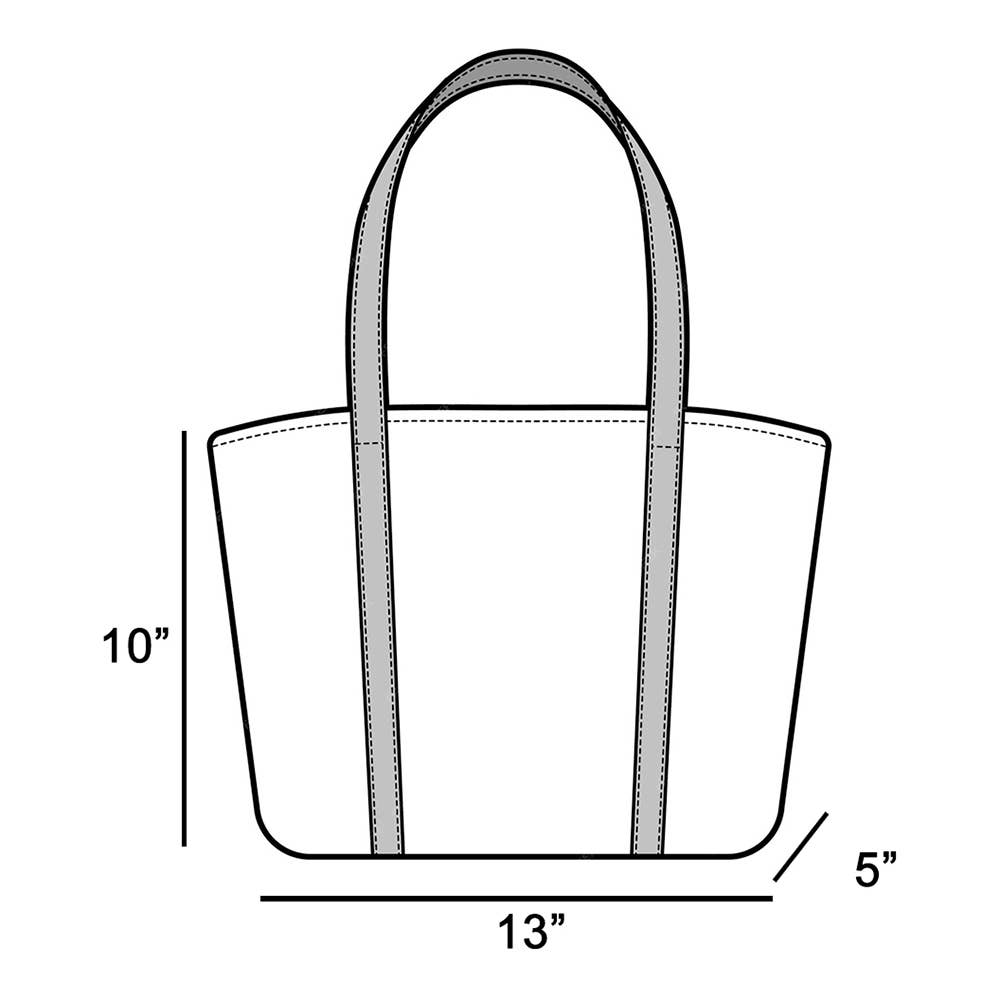 Brown Gingham Check Mini Puffer Tote Bag
