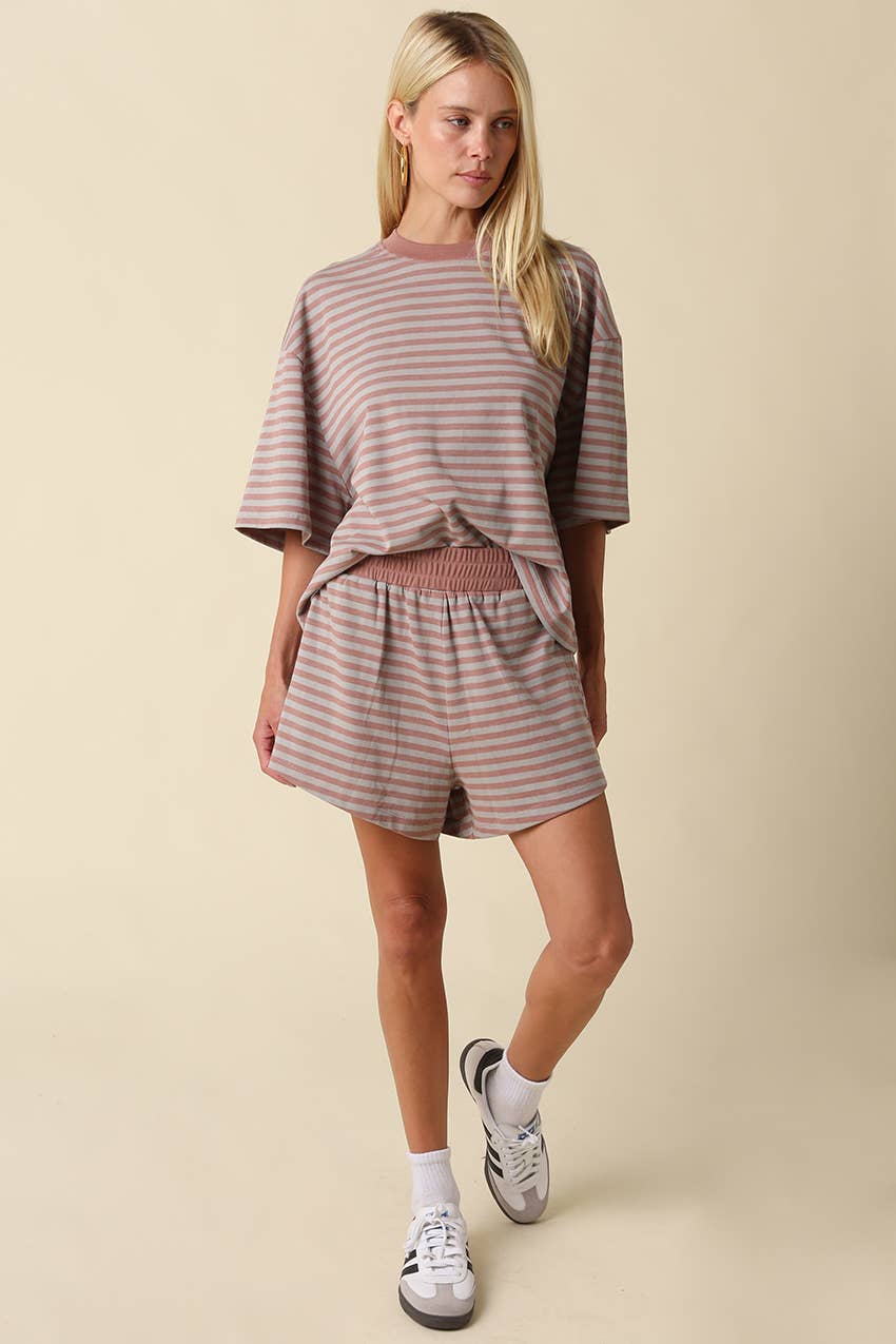 Lena Striped Relaxed-Fit Top