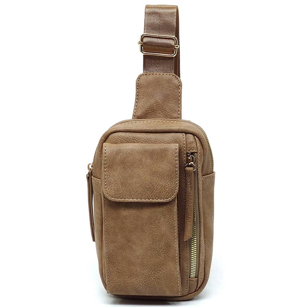 Single Strap Sling Bag in Stone