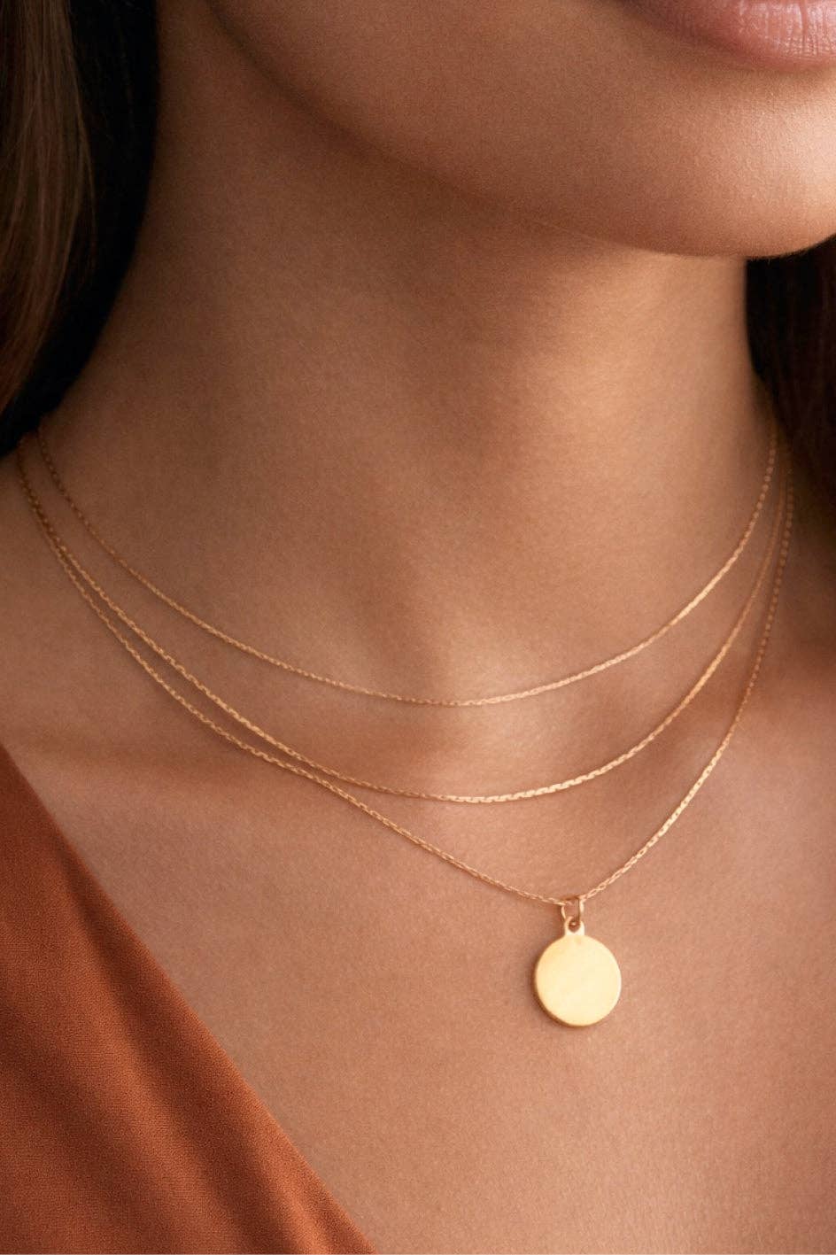 18K Gold Plated Waterproof Stainless Steel Chain Necklace