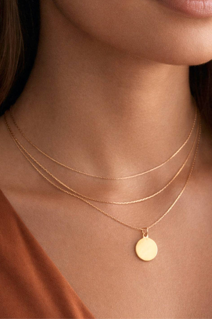 18K Gold Plated Waterproof Stainless Steel Chain Necklace