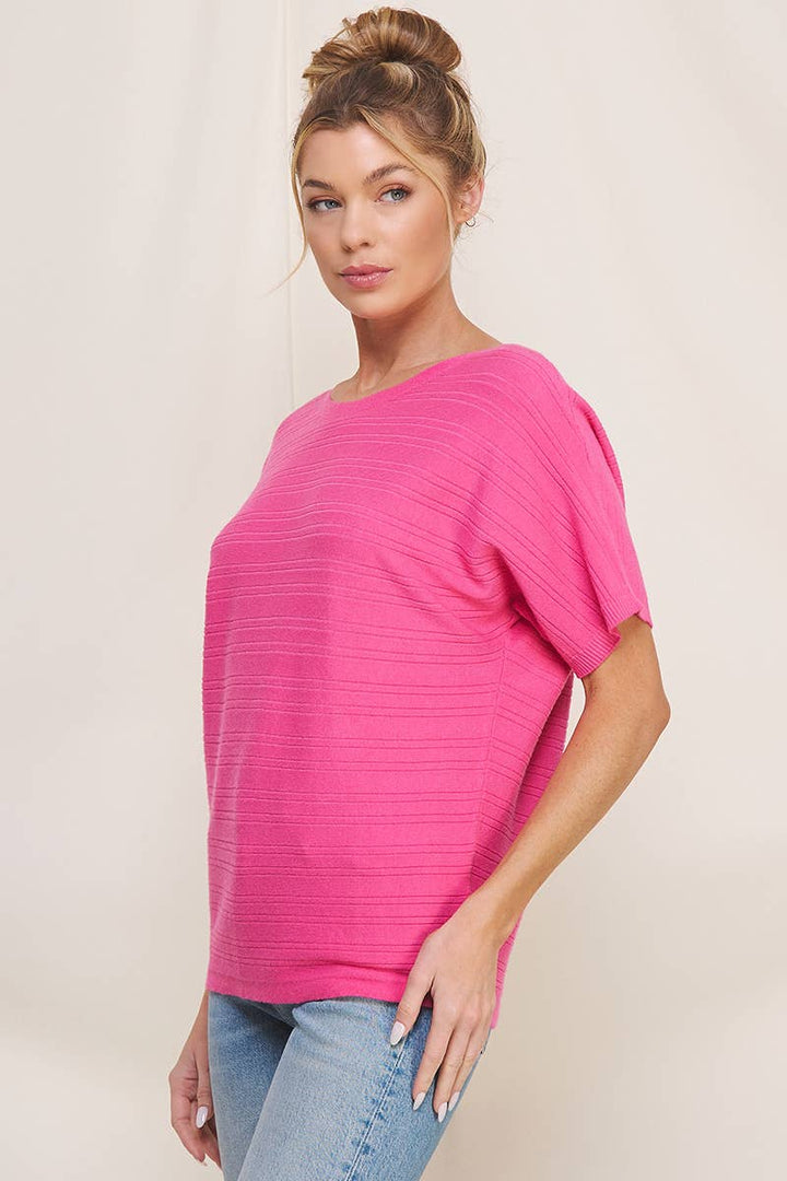 Iris Soft Rib Short Sleeve Top