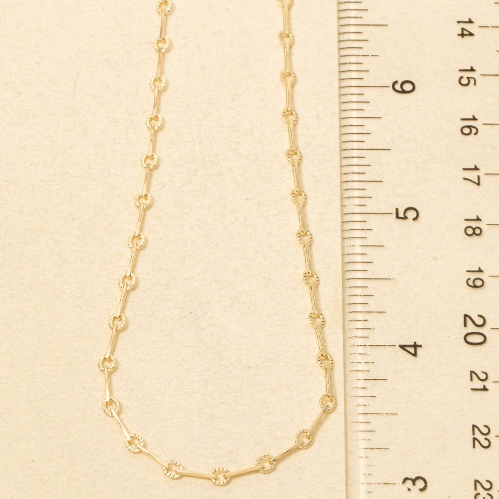 Dainty Repeating Bar Chain Necklace