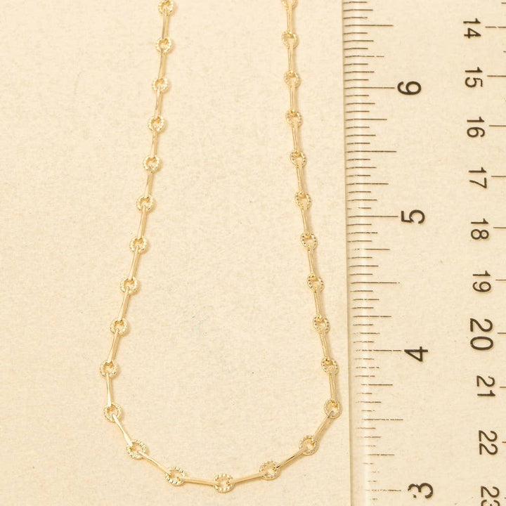 Dainty Repeating Bar Chain Necklace