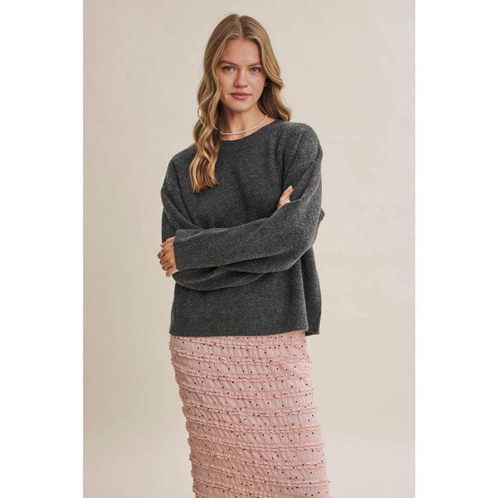 Autumn Gingham Back Sweater