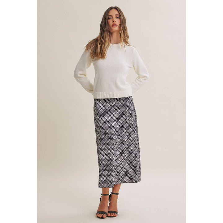 The Blair Plaid Midi Skirt