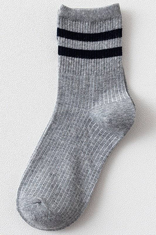 BASIC DAILY CASUAL SOCKS  KHAKIBLACK