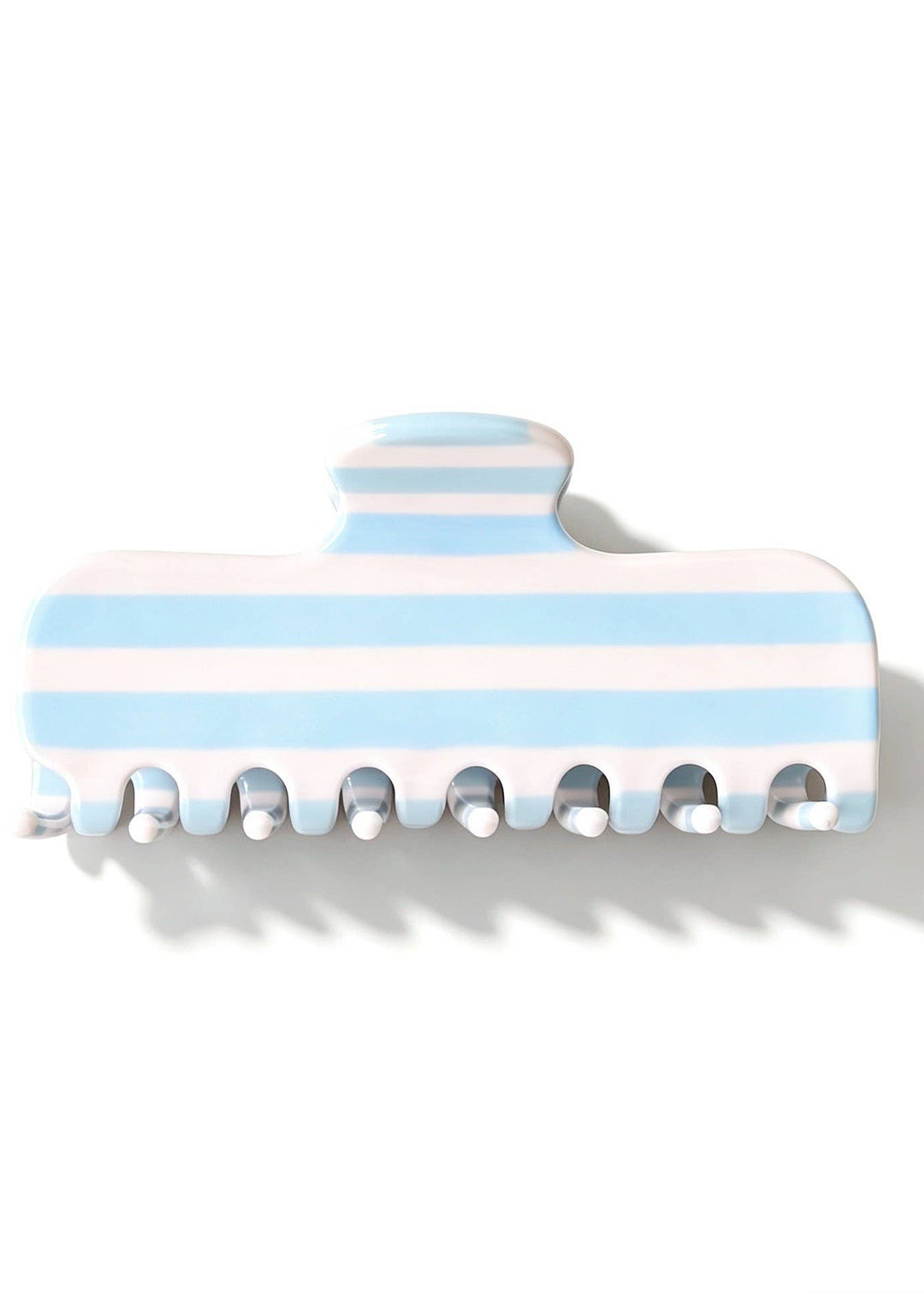 Retro Striped Rectangle Hair Claw Clip