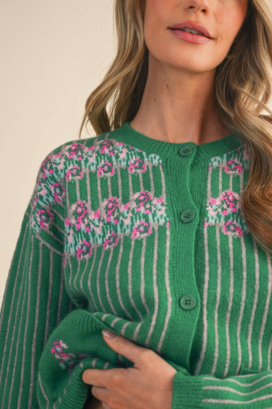 The Winslow Floral Knit Cardigan