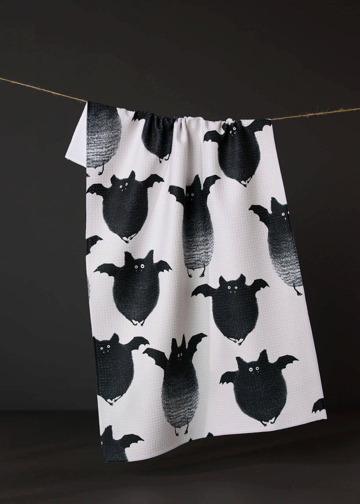 Fuzzy Bats Tea Towel