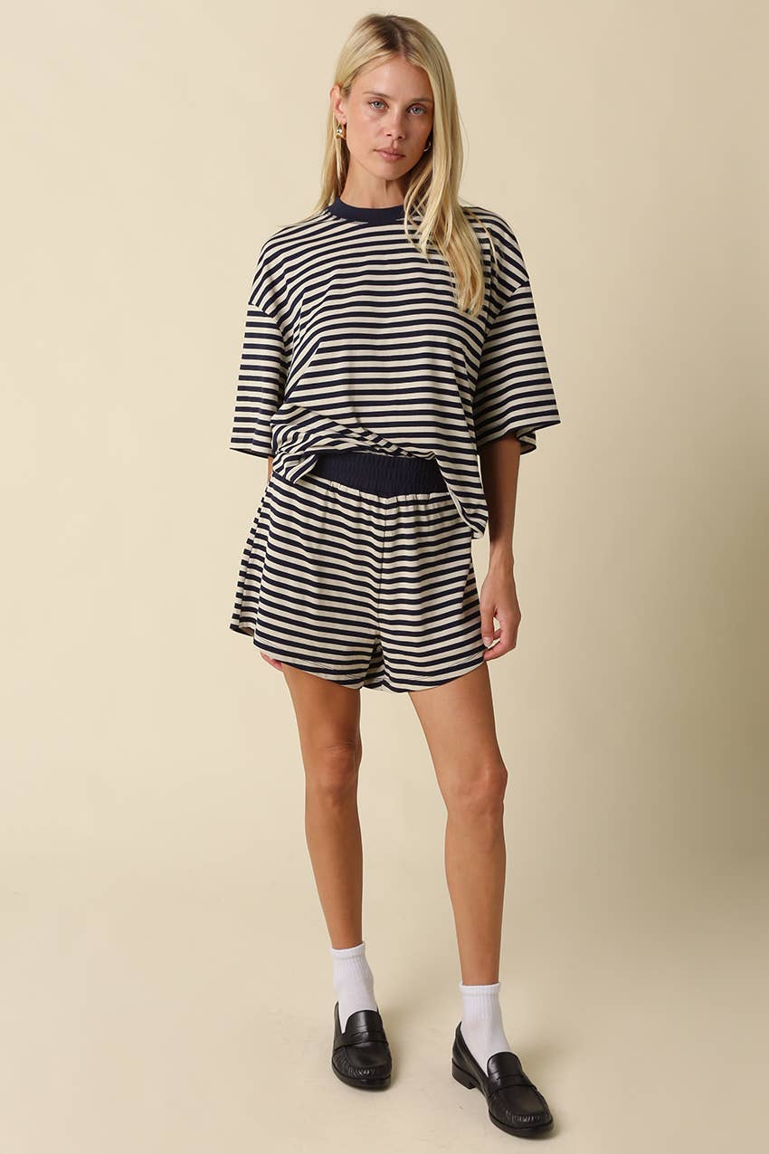 Lena Striped Relaxed-Fit Top
