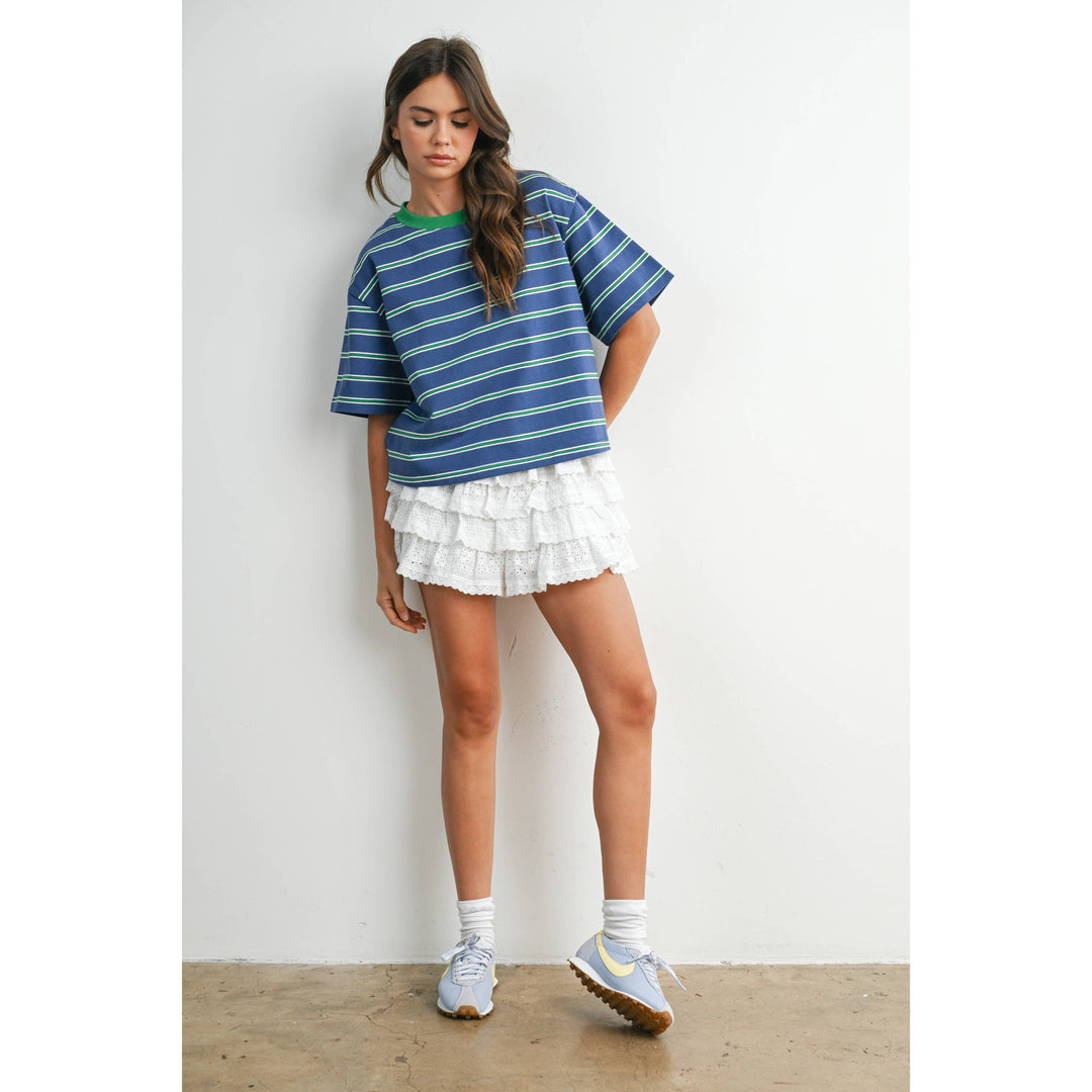 The Cape Cod Striped Boxy Tee