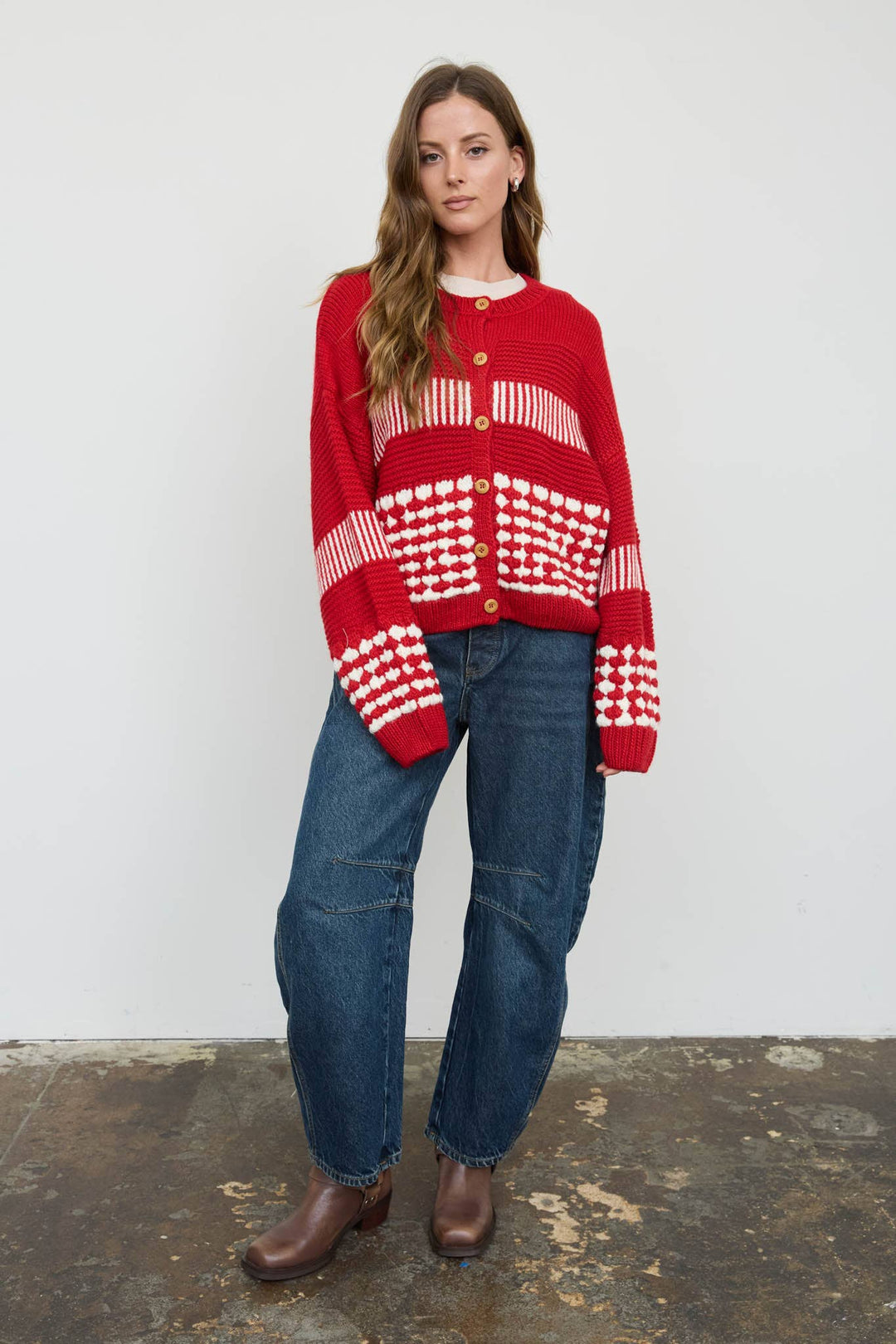 Butter Yellow Contrast Stripe Cardigan
