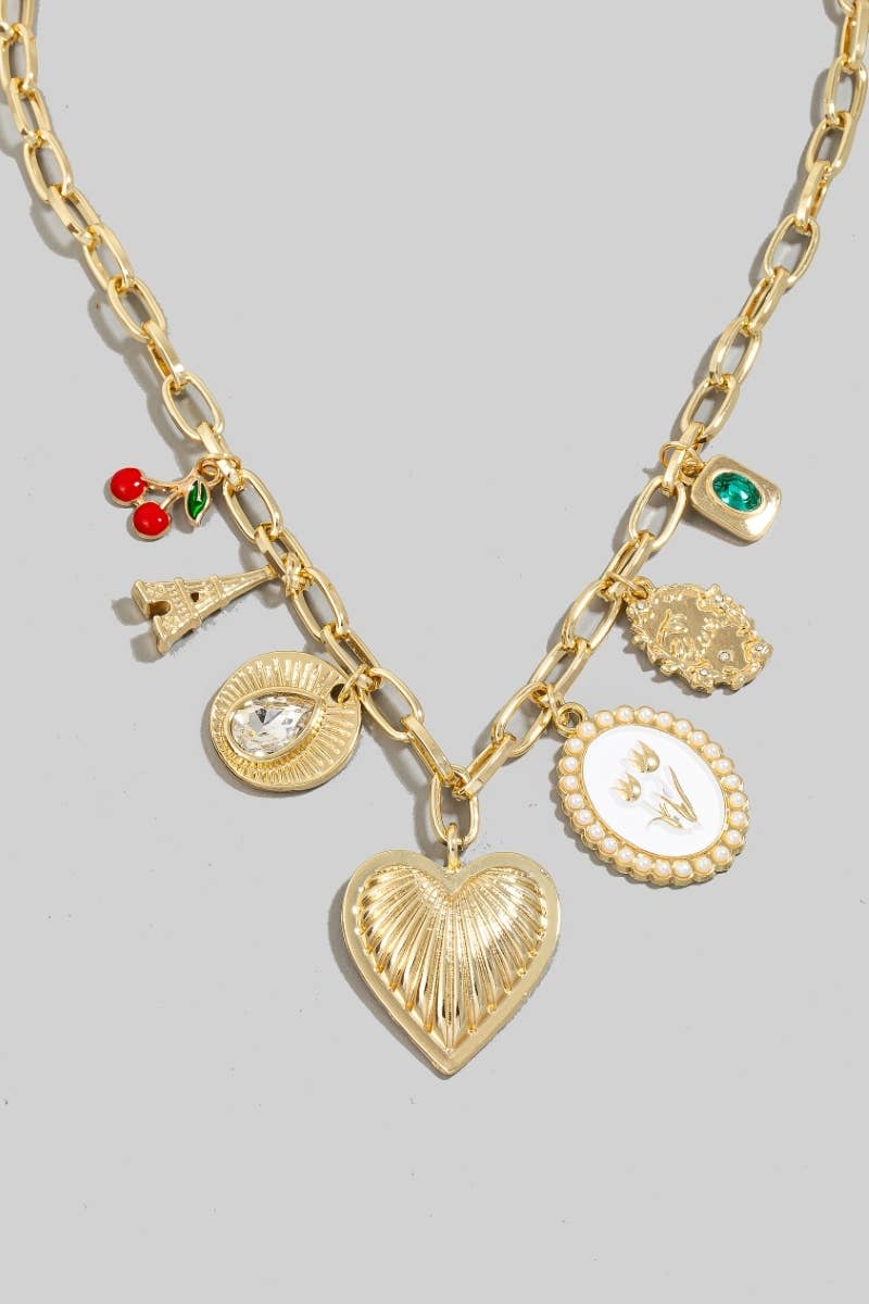 Multi Charms Chain Necklace