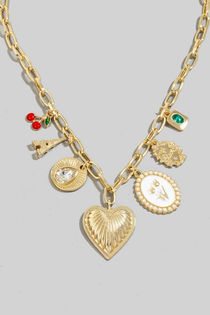 Multi Charms Chain Necklace