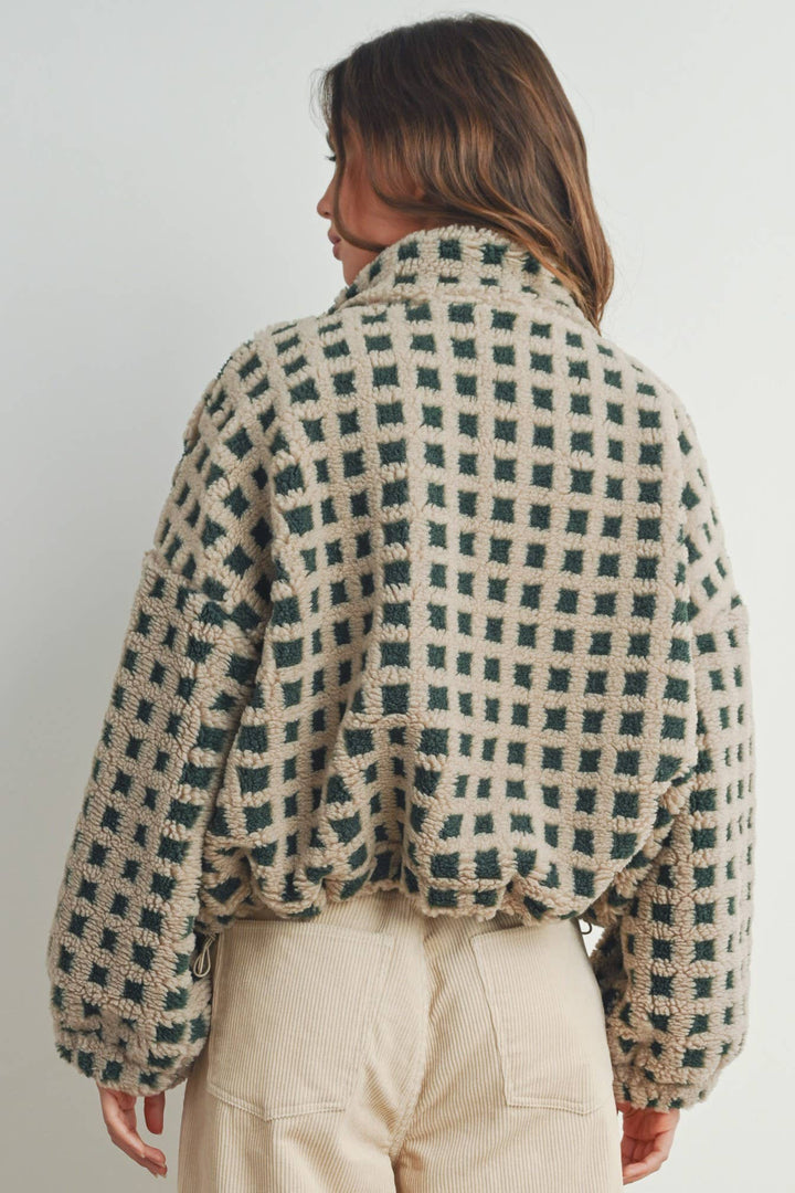 Taupe Multi Fuzzy Sherpa Jacket