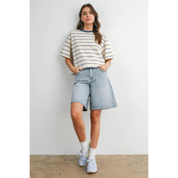 The Cape Cod Striped Boxy Tee