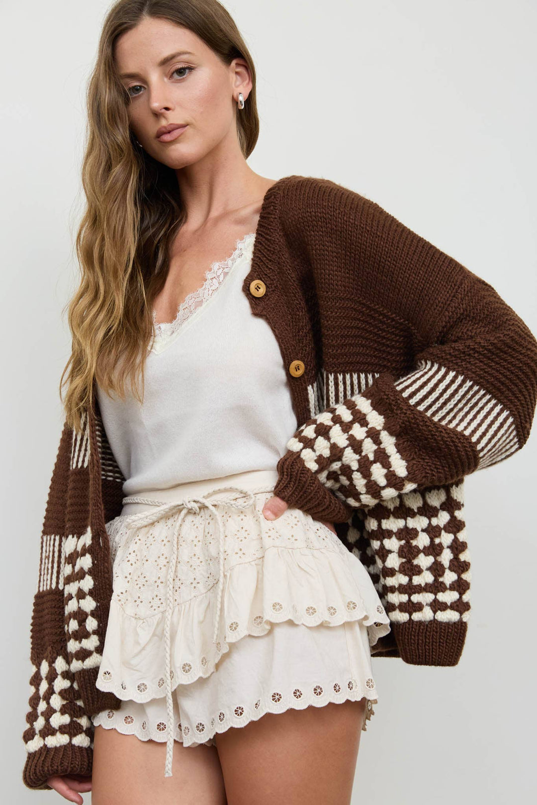 Butter Yellow Contrast Stripe Cardigan
