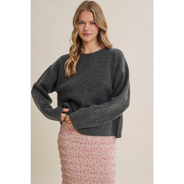 Autumn Gingham Back Sweater