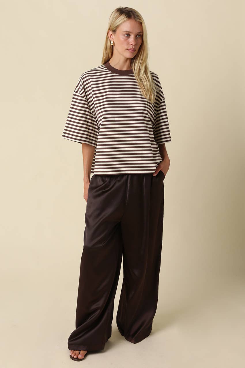 Lena Striped Relaxed-Fit Top