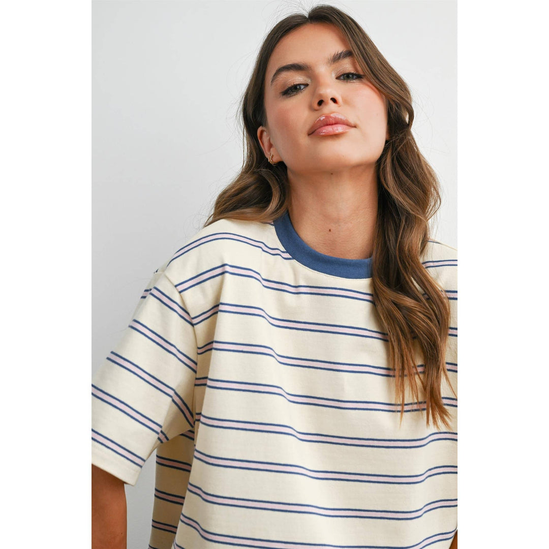 The Cape Cod Striped Boxy Tee