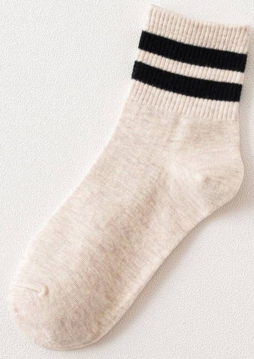 BASIC DAILY CASUAL SOCKS  KHAKIBLACK